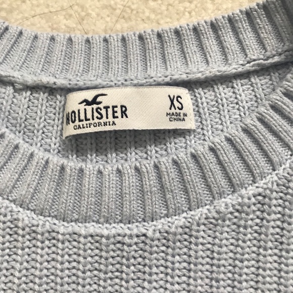 Hollister Baby Blue Knit Sweater XS - Picture 5 of 7
